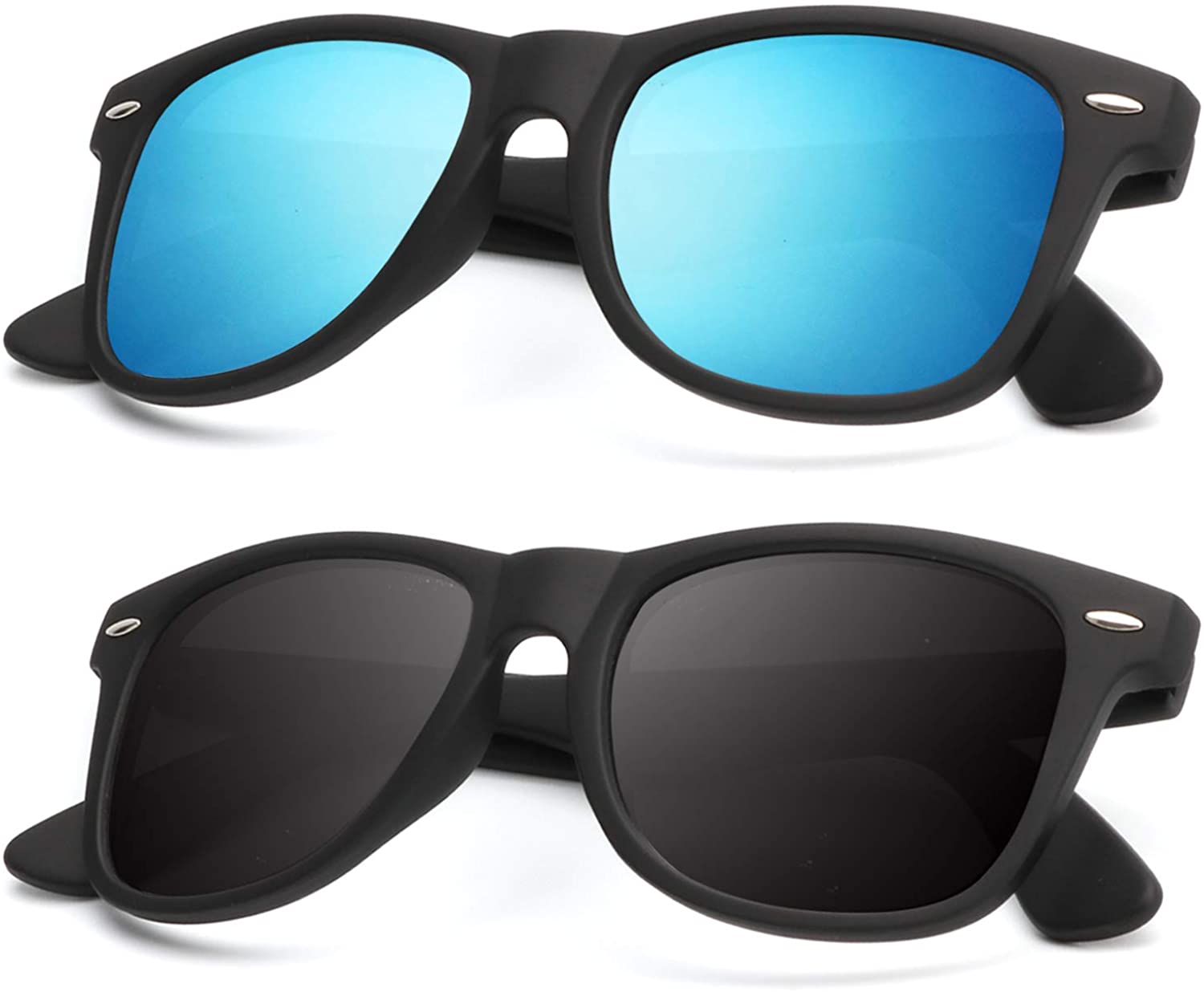  KALIYADI Polarized Sunglasses Men, Lightweight Mens Sunglasses  Polarized UV Protection Driving Fishing Golf (Black Clear/Black Blue/Black  Red) : Sports & Outdoors