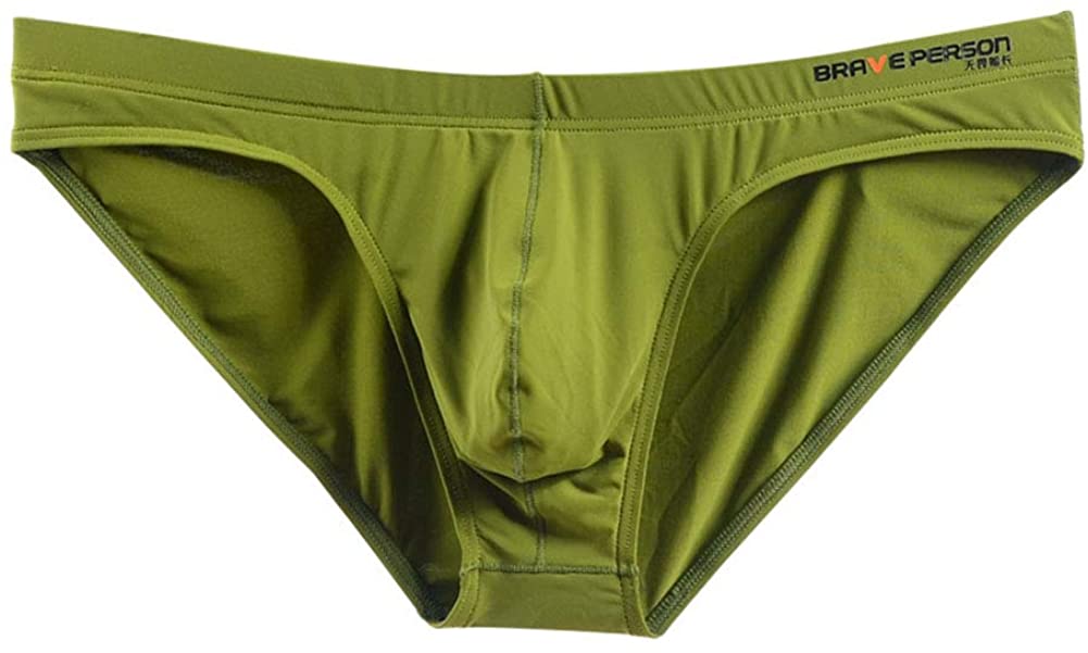 Mendove Men's Nylon Solid Contour Pouch Bikini Swimsuit