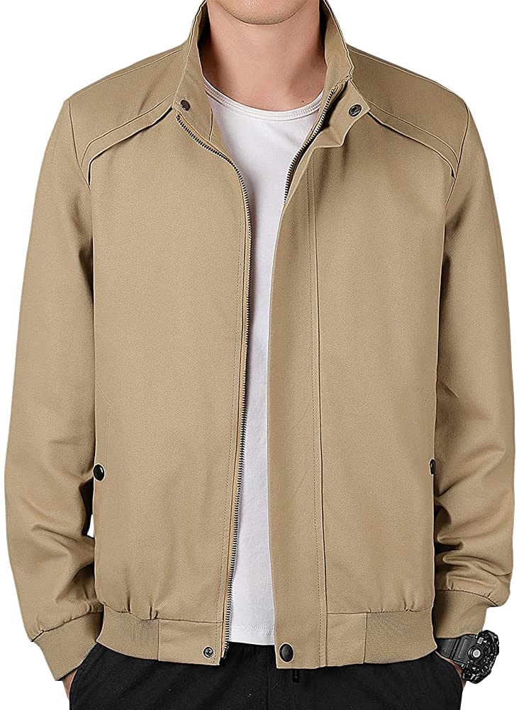 Womleys Mens Casual Windbreaker Outerwear Cotton Coat Lightweight Jackets 