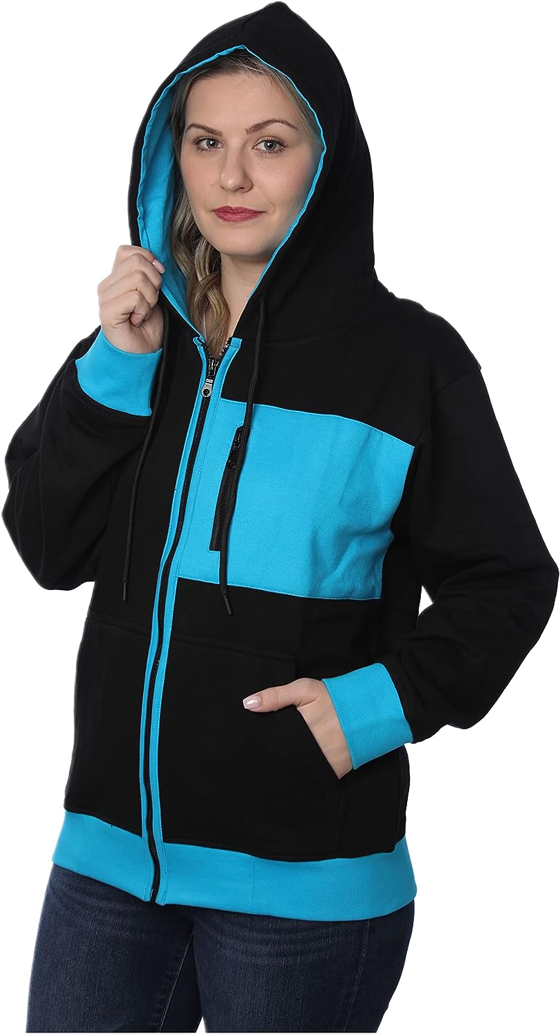 Womens Sweatshirt Plus Size Heavyweight Active Fleece Full Zip-Up Hoodie  WF03_Y18 W/Shiny Print 2X at  Women's Clothing store