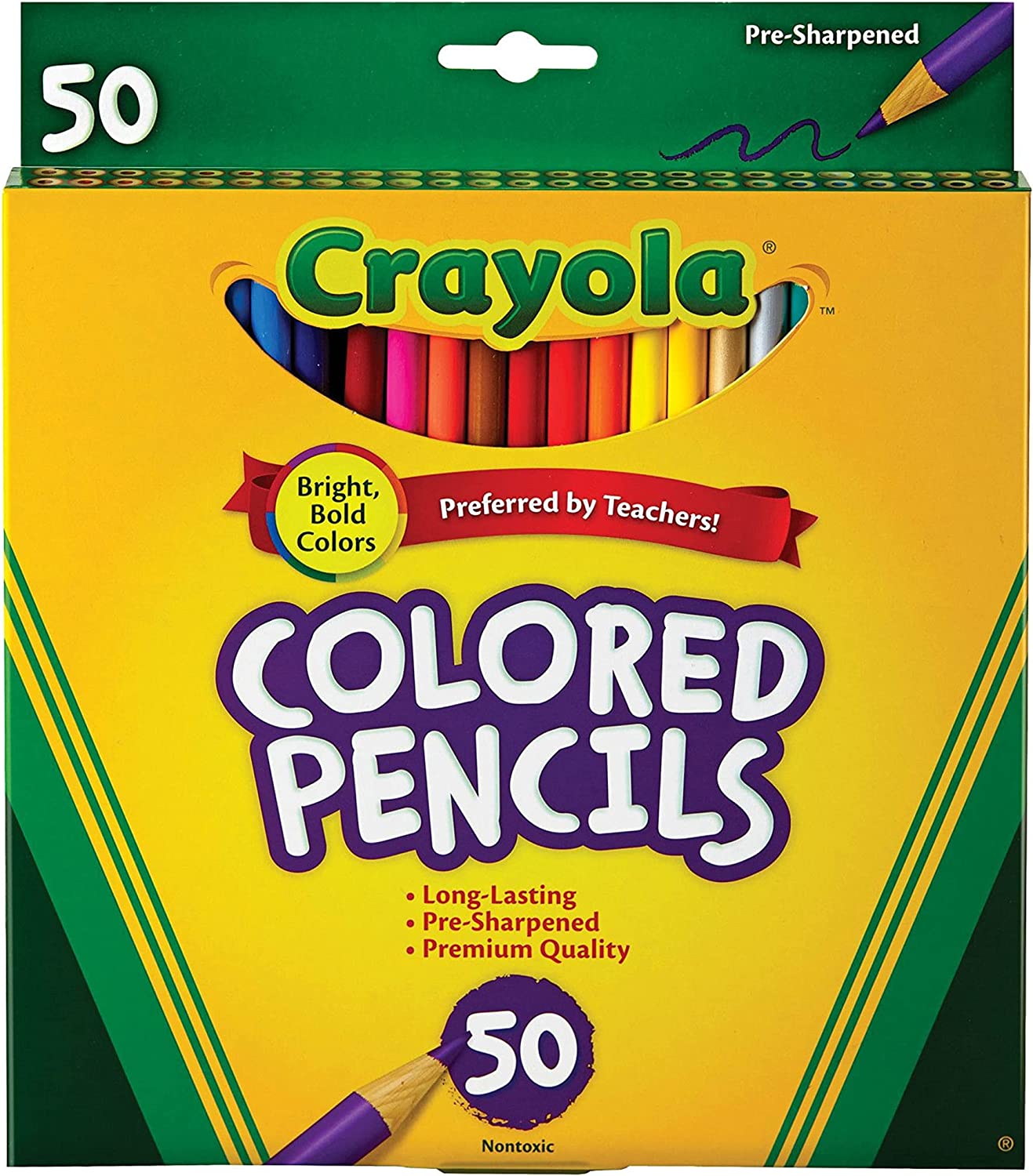  Crayola Colored Pencils Set (120ct), Bulk, Great for Adult  Coloring Books, Gifts for Kids & Adults and Washable Marker Set, School  Supplies, Gel, Window, Broad Line Markers, 64ct : Toys 