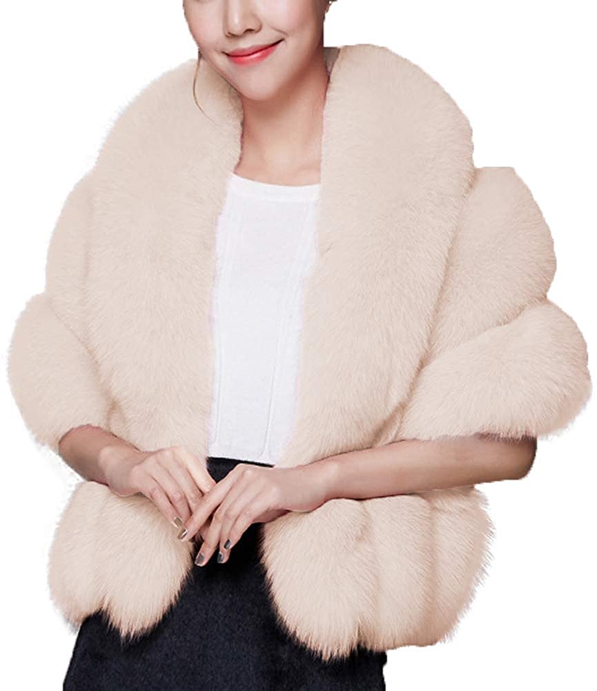 faux fur coat shawl