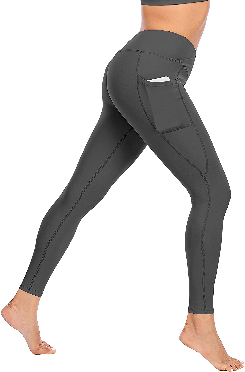 Miss Adola Workout Leggings for Women with Pocket-High Waisted Yoga Pants- Tummy | eBay