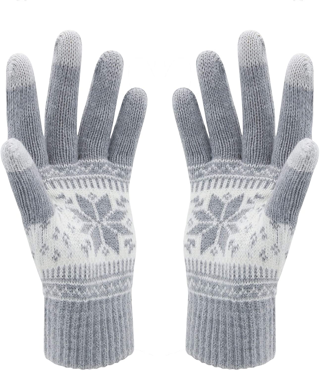 Winter Touch Screen Gloves HÖTER Snow Flower Printing Keep Warm for Women  and Me | eBay