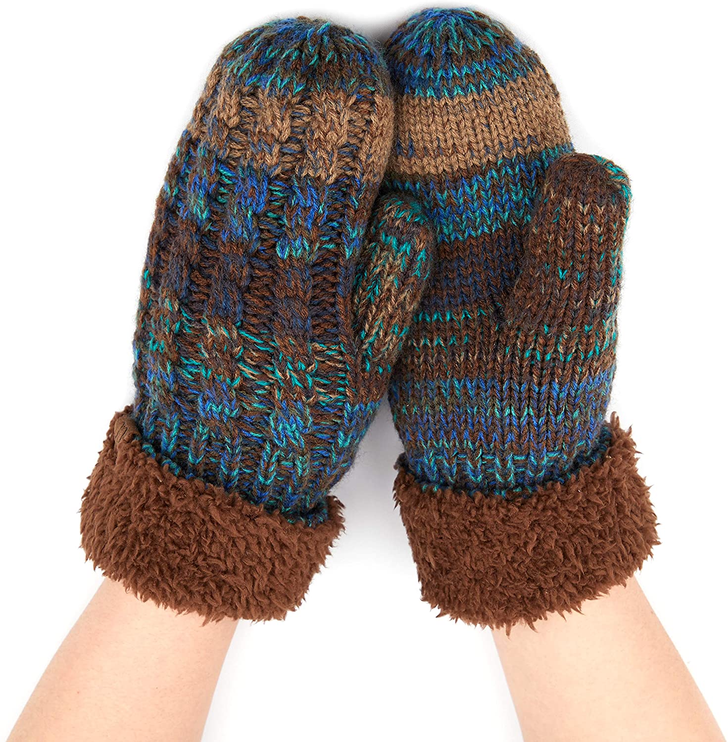 NWT Girl's Winter Knit Convertible Fingerless Gloves/Mittens NEW! 