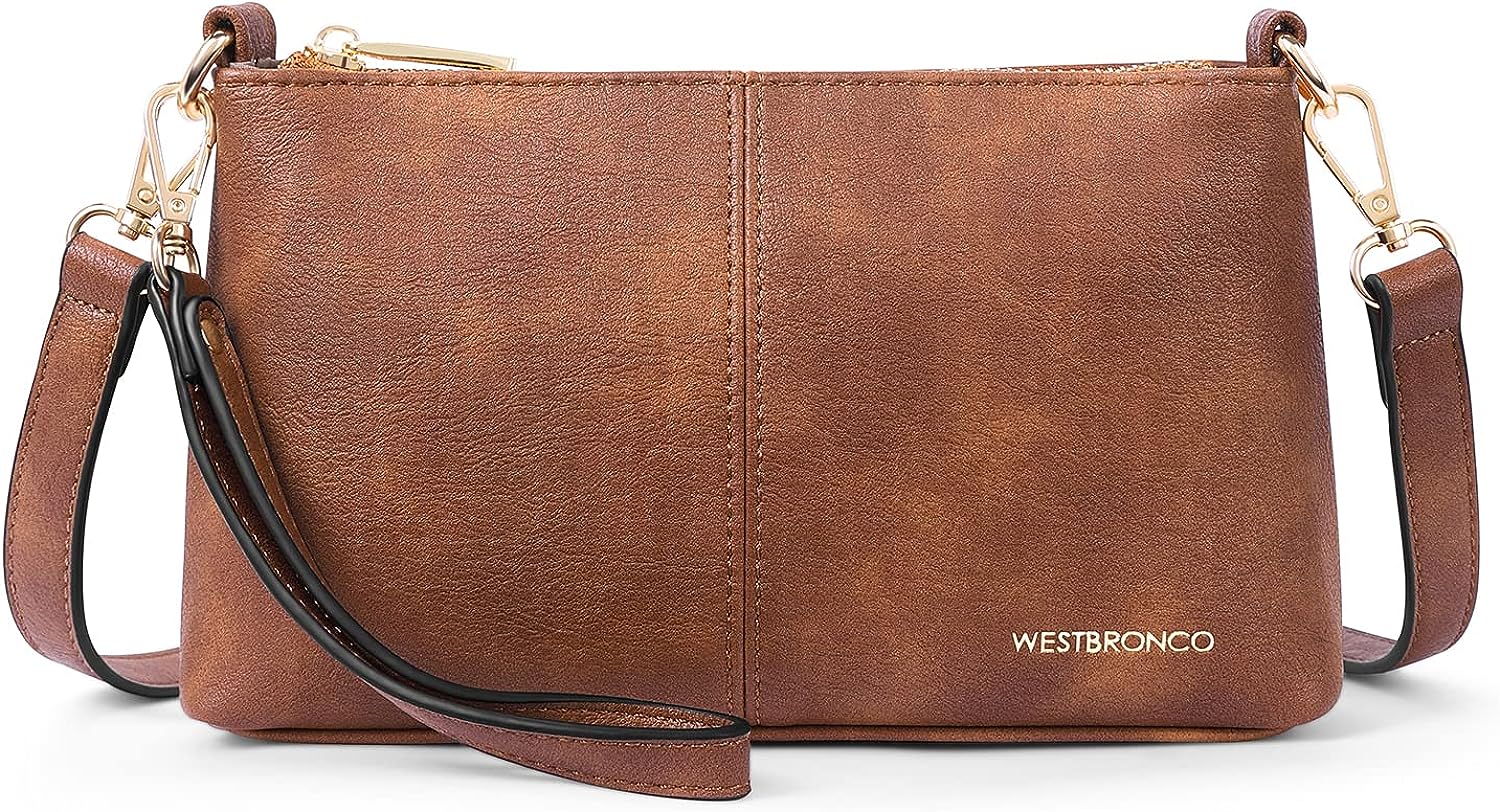 WESTBRONCO Crossbody Bags for Women, Medium Size Shoulder Handbags, Wallet  Satchel Purse with Multi Zipper Pocket