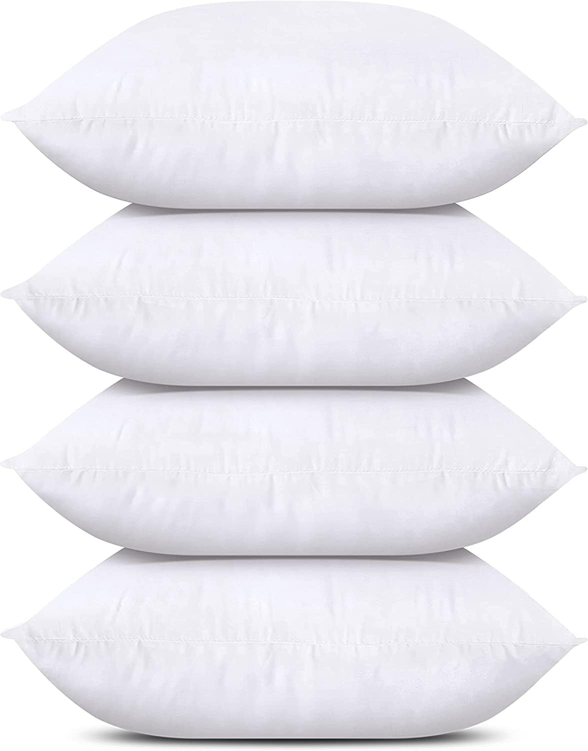 Utopia Bedding Throw Pillows (Set of 4, White), 18 x 18 Inches Pillows for  Sofa