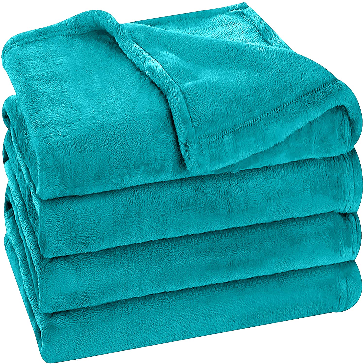 Utopia Bedding Fleece Blanket Throw Size White 300GSM Luxury Bed Blanket Anti-Static Fuzzy Soft Blanket Microfiber 