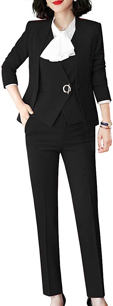 LISUEYNE Women's Business Blazer Pant Suit Set for Work Velvet Long Sleeves  Suits : Clothing, Shoes & Jewelry 