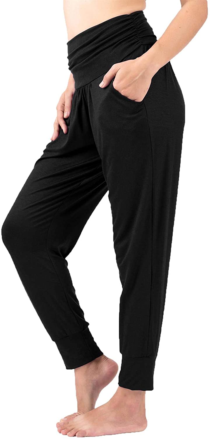LOFBAZ Yoga Sweatpants with Pockets Workout Joggers Pants Lounge Harem Pants