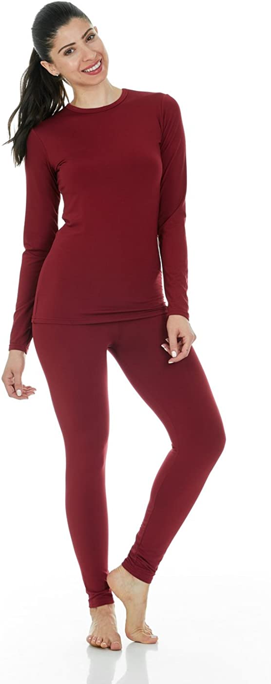 Thermajane Thermal Top & Set for Women Size L Red, Black at  Women's  Clothing store