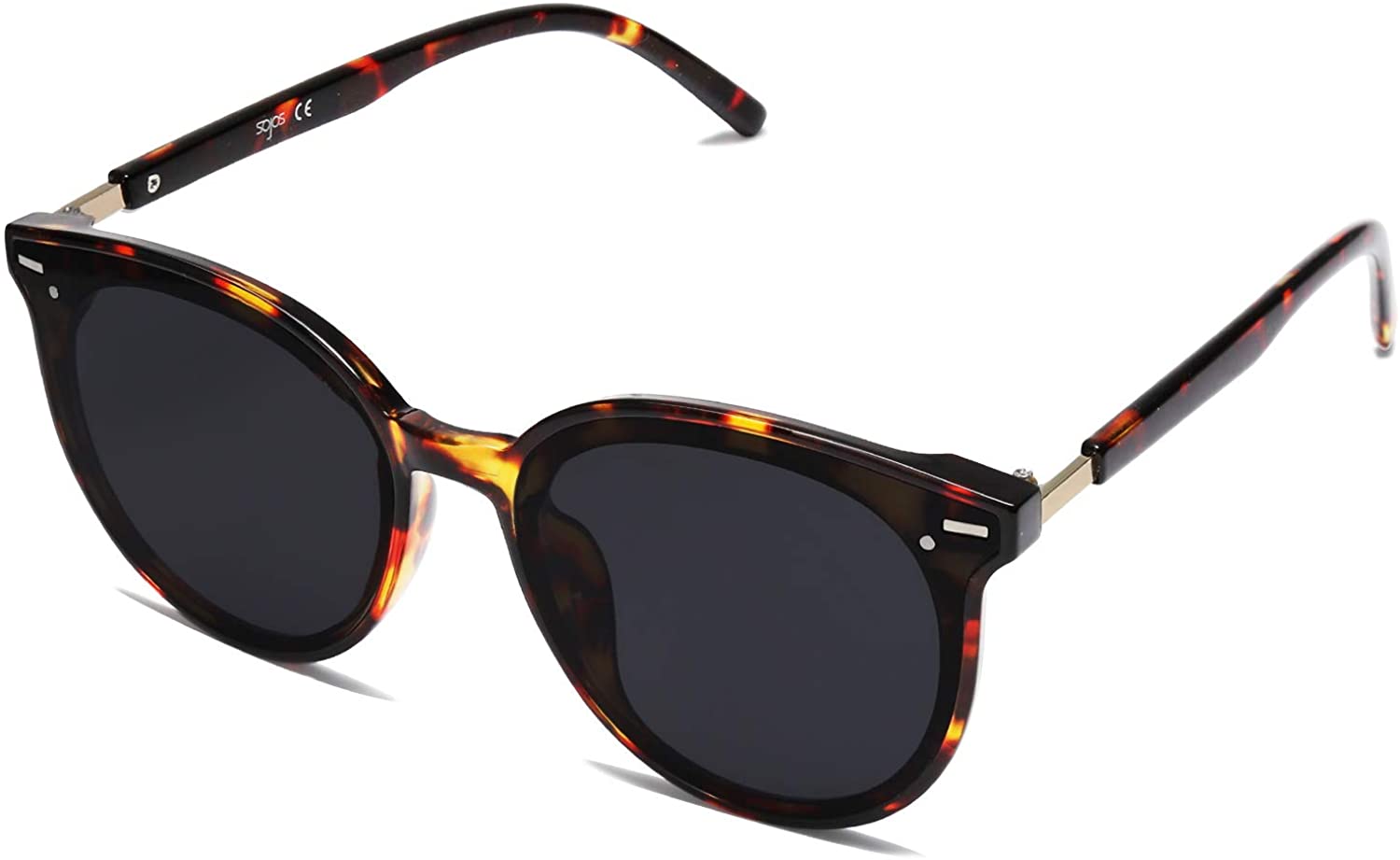 SOJOS Classic Round Retro Plastic Frame Vintage Inspired Sunglasses BLOSSOM 
