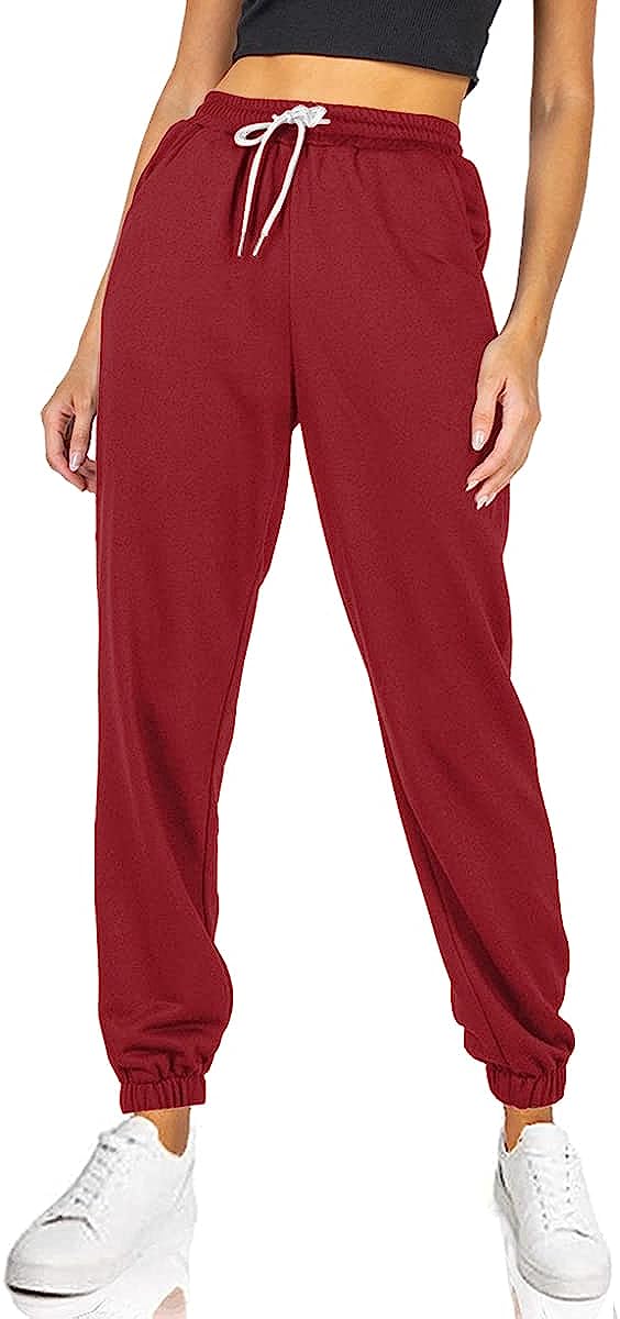 AUTOMET Women's Cinch Bottom Sweatpants High Waisted Athletic