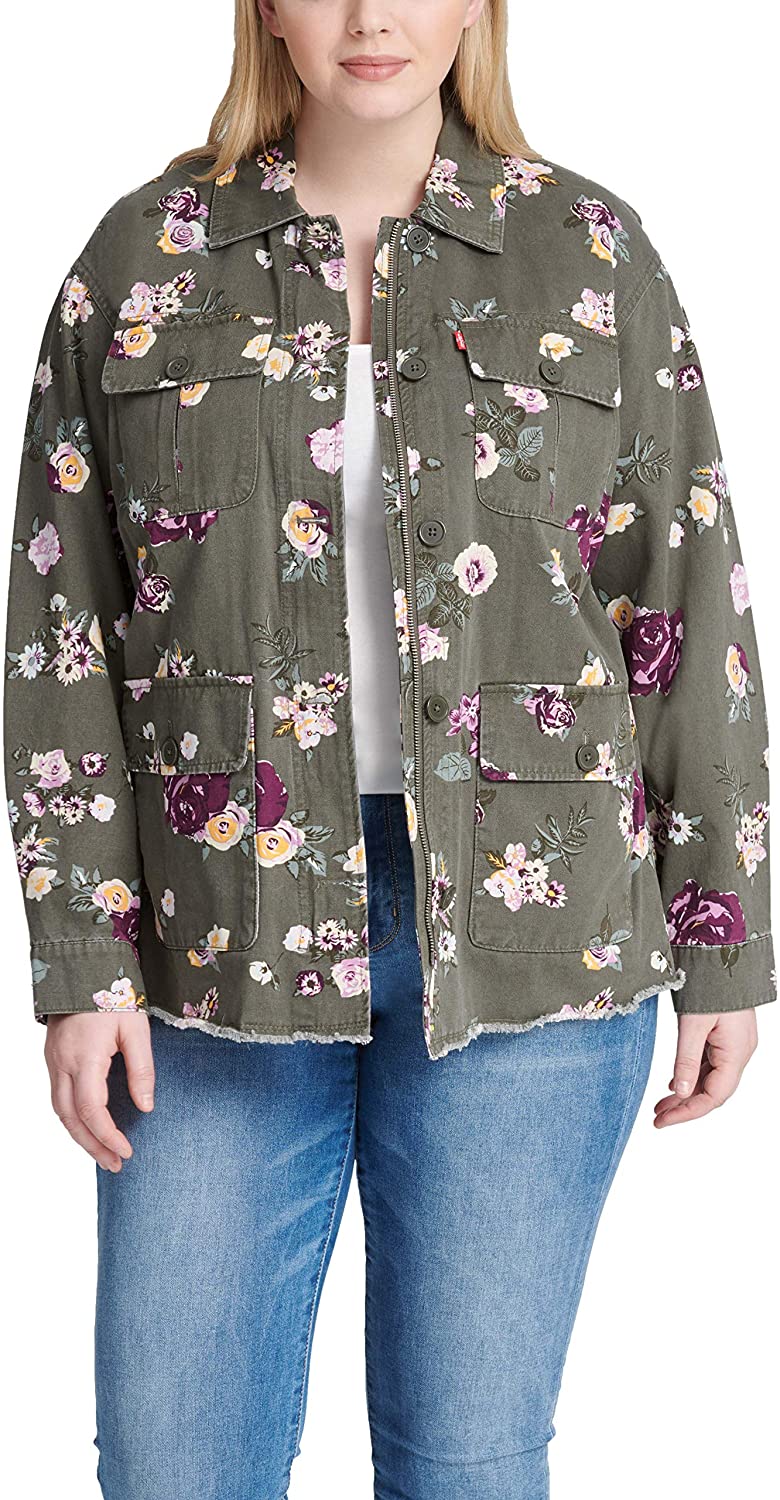 Levi's womens Floral Printed Cotton Shirt Jacket (Standard & Plus Sizes) |  eBay