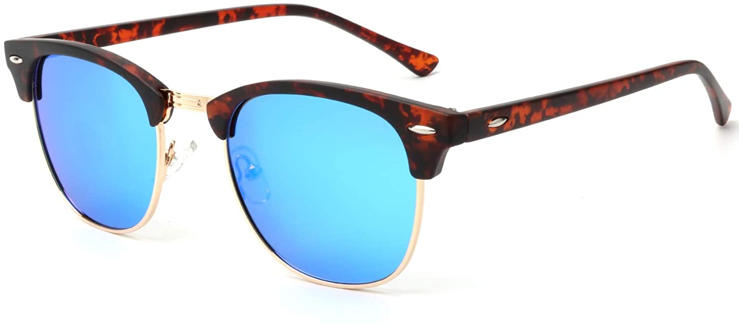 KALIYADI Sunglasses Men Polarized Sunglasses for Men Women Unisex  Semi-Rimless F