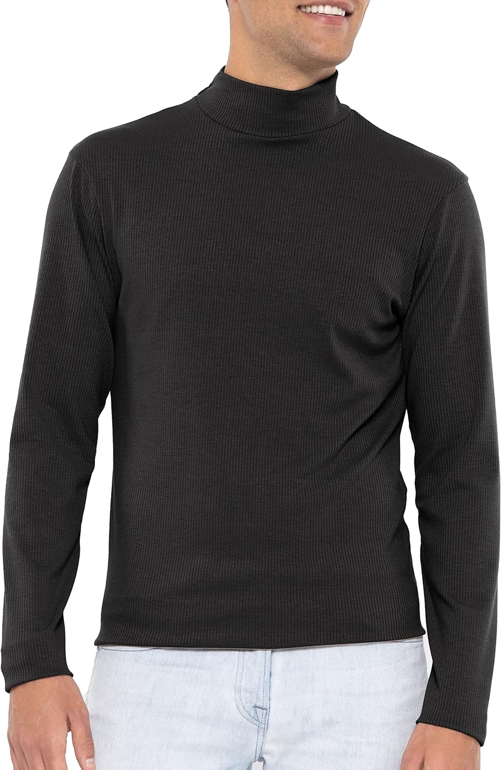 Men's Oh So Soft Luxe Mock Neck Turtleneck Long Sleeve Shirt