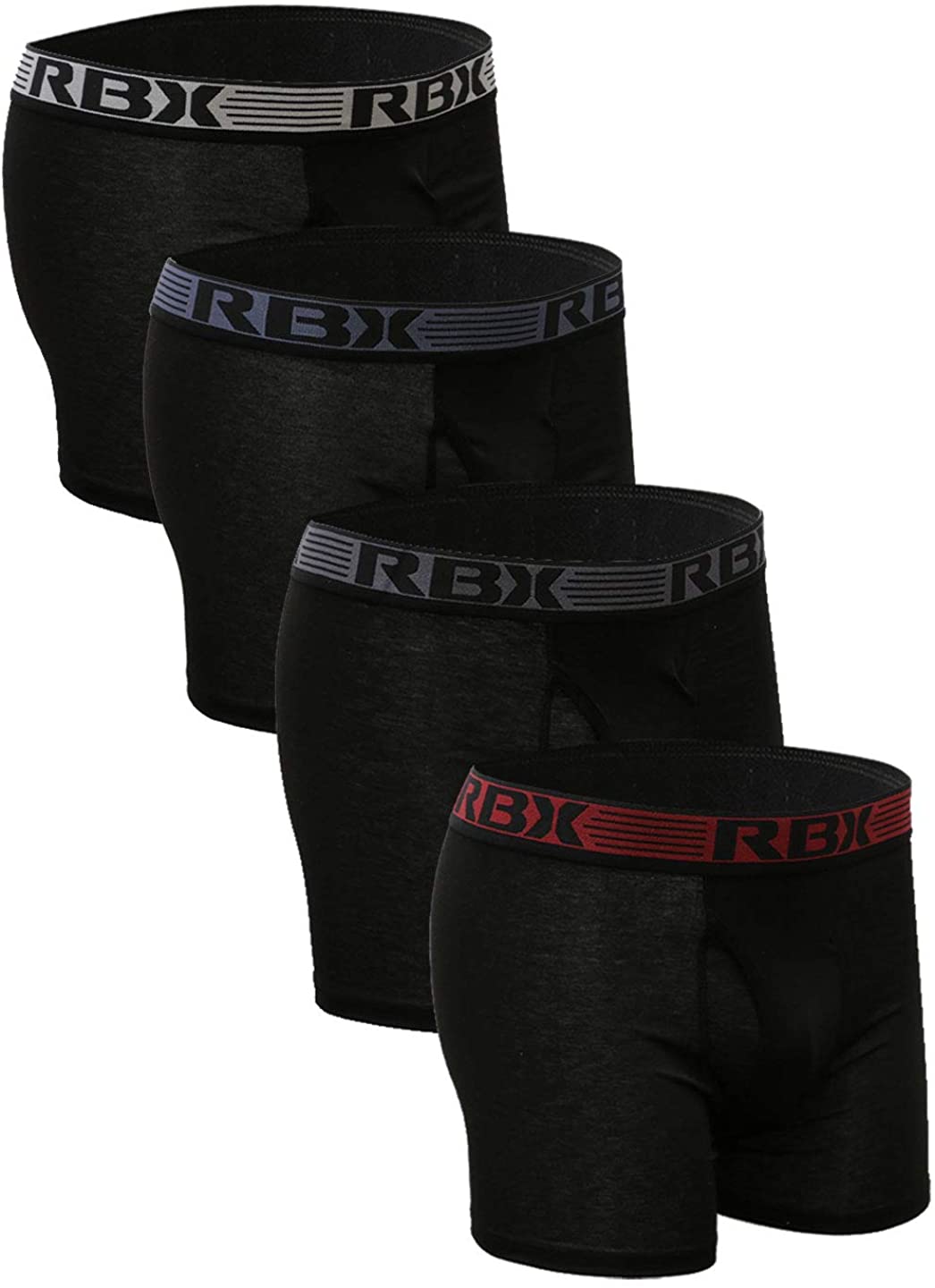 RBX Active Men's Basic Everyday Essentials Cotton Boxer Brief Set 4 ...