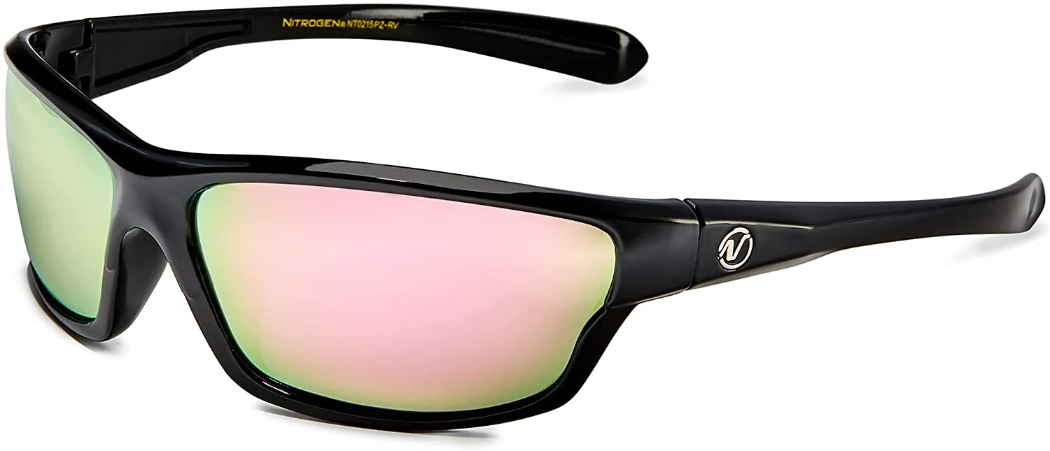 Polarized Wrap Around Sport Sunglasses - Black