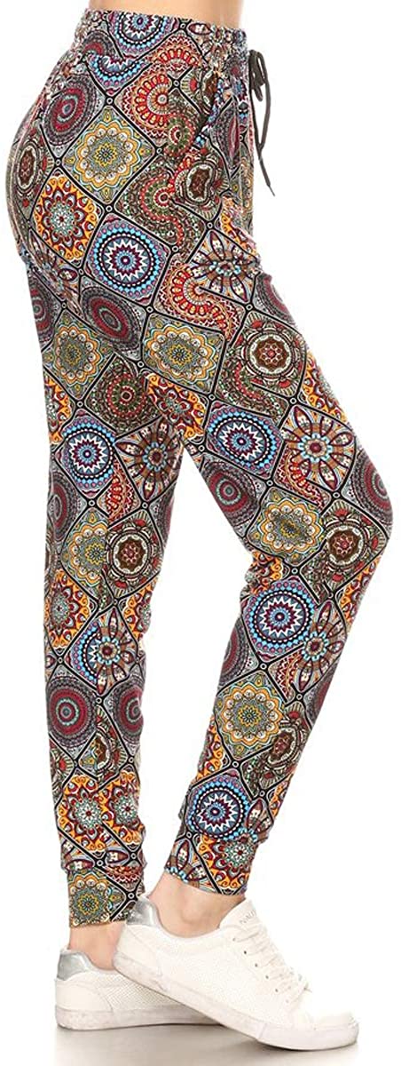 Leggings Depot Premium Women's Joggers Popular Printed High Waist Track  Yoga Ful