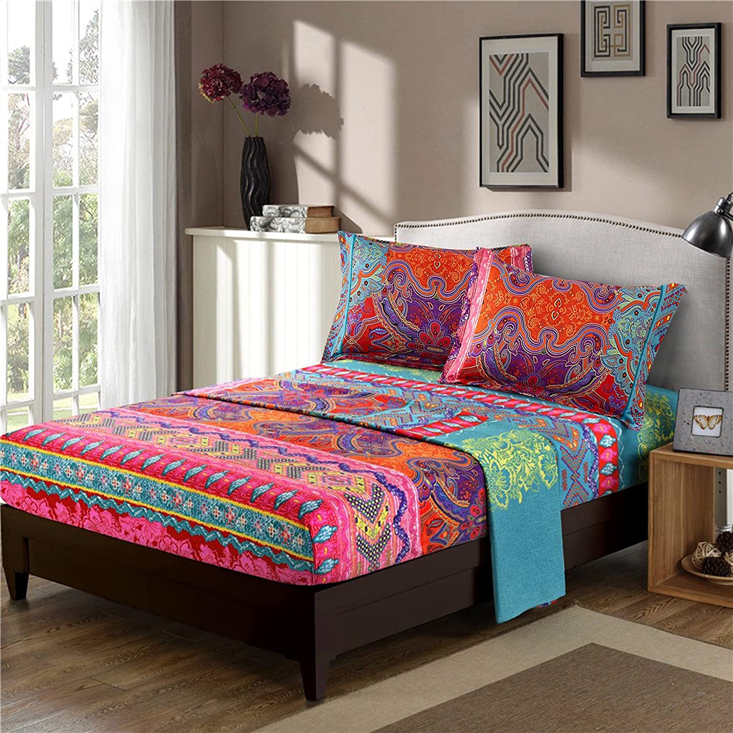 colorful queen sheet sets