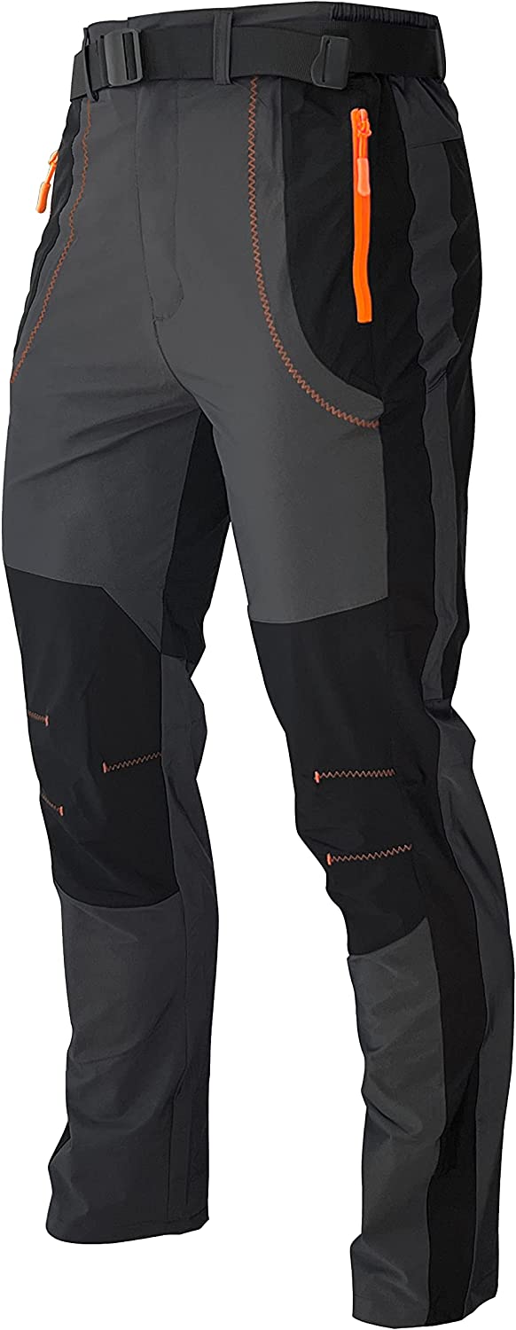 FREE SOLDIER Hiking Pants for Men Quick Dry Cargo Pants Outdoor Casual Work  Waterproof Lightweight Zipper Leg Pants