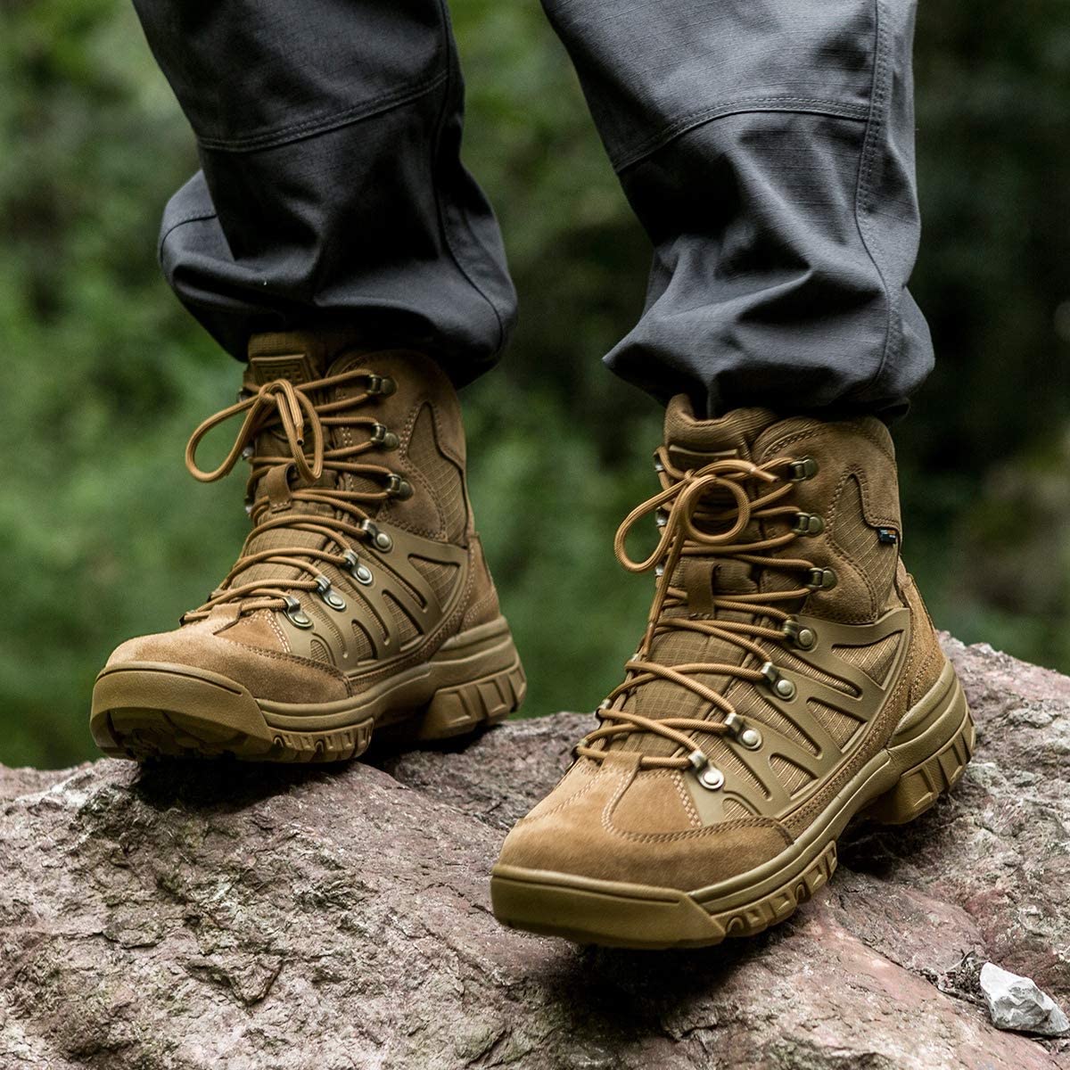 FREE SOLDIER Outdoor Men's Tactical Military Combat Ankle Boots Water ...