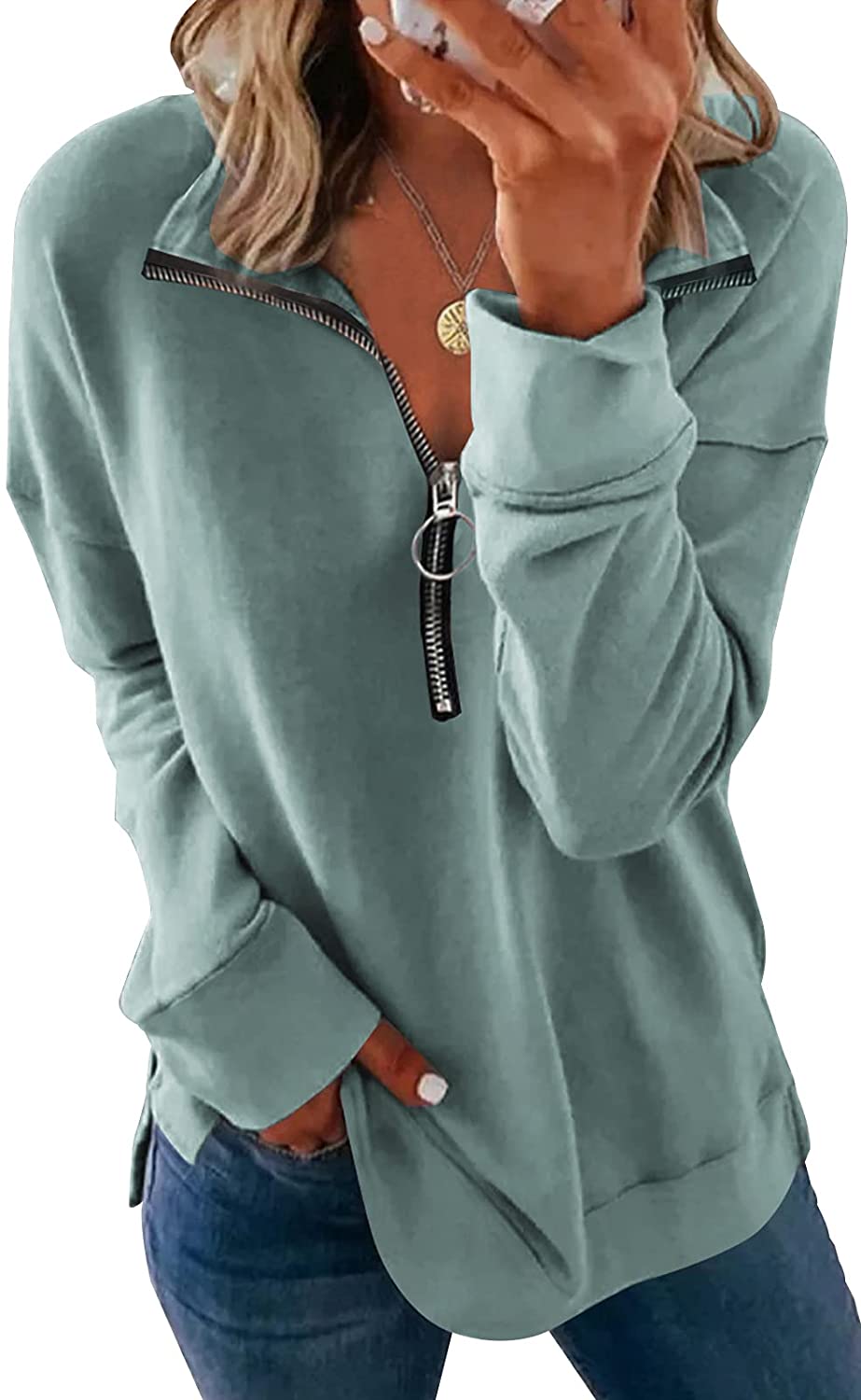 PRETTYGARDEN Women's Casual Fall Long Sleeve Zip-up Hoodie