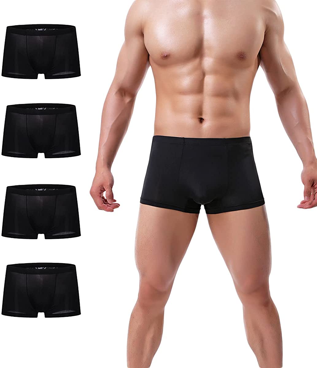 YuKaiChen Mens Modal Trunks Underwear Elephant Bulge Lingerie Boxer Briefs Short Leg