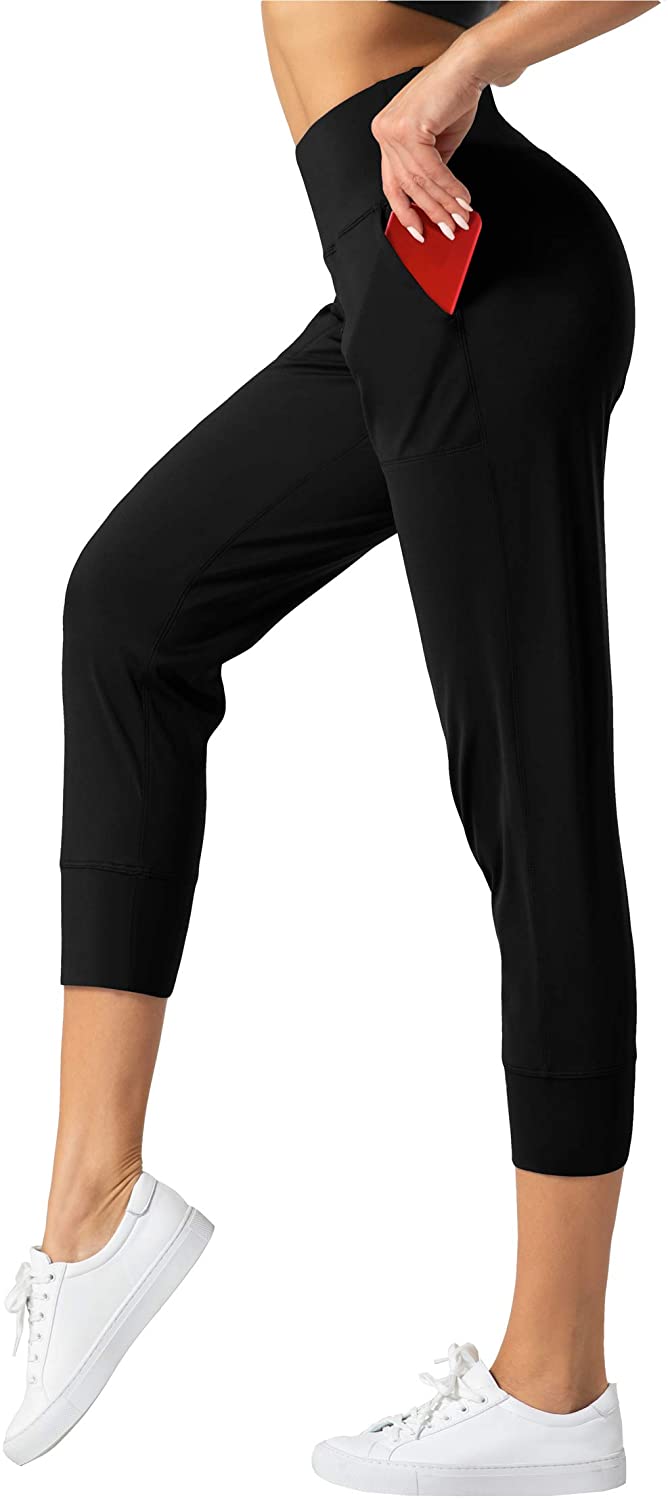 THE GYM PEOPLE Women's Joggers Pants Lightweight Athletic Legging Tapered  Lounge Pants for Workout, Yoga, Running (X-Small, Black) at  Women's  Clothing store