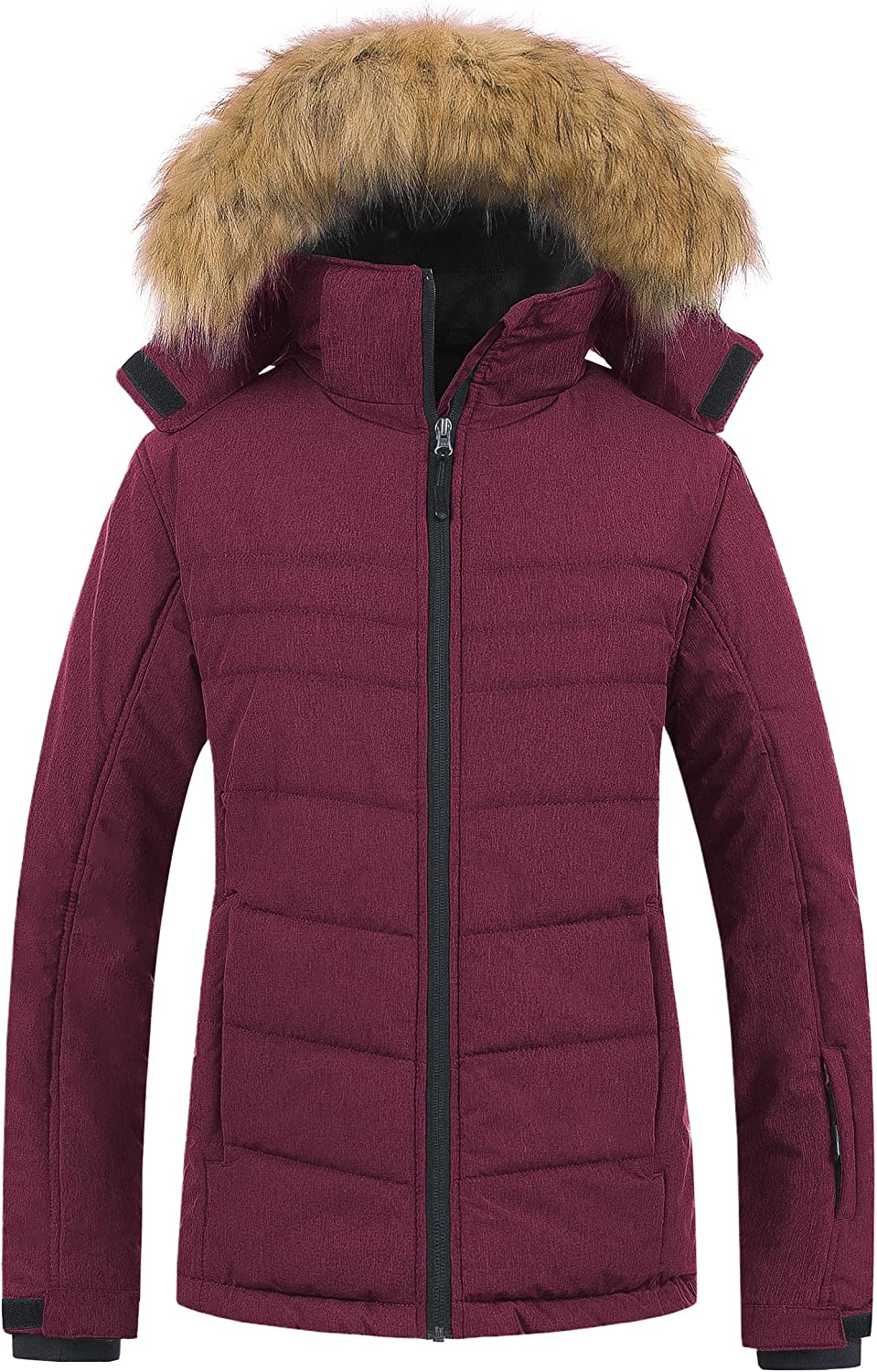 Pursky Chaqueta de esquí impermeable para niños, abrigos de nieve de  invierno, abrigos de forro polar parka