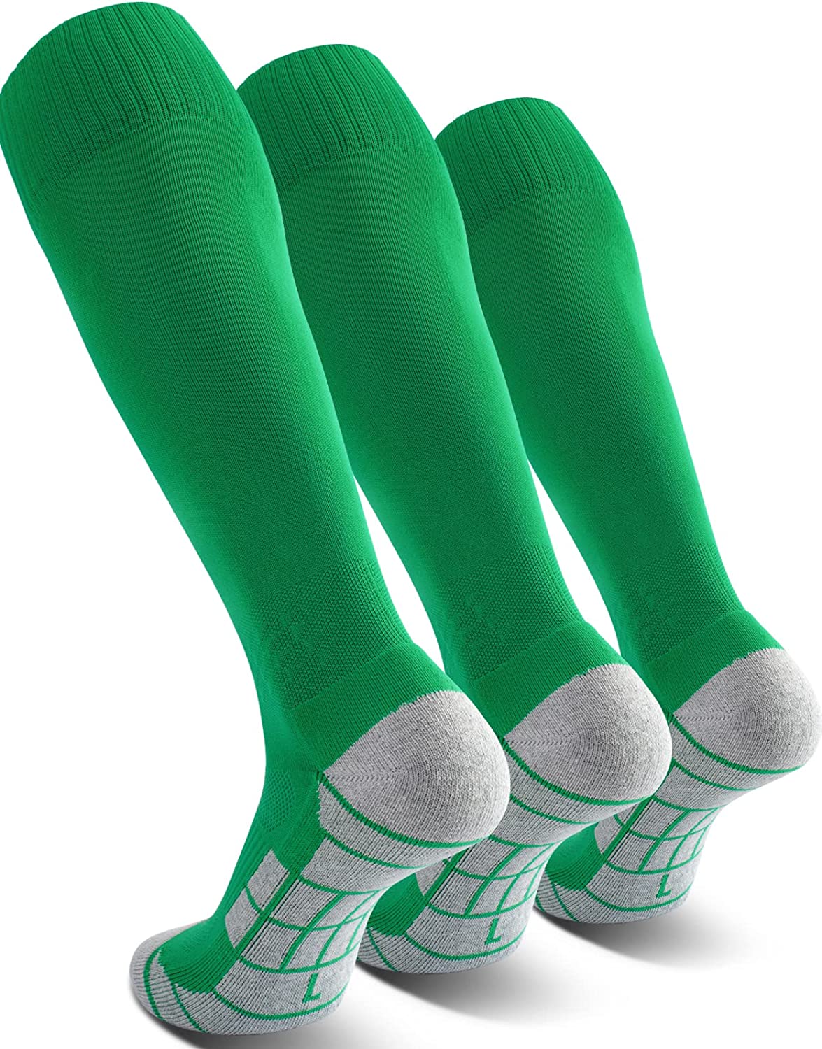 CWVLC Soccer Socks Team Sport Knee High Socks for Adult Youth Kids 1/3/5 pairs 