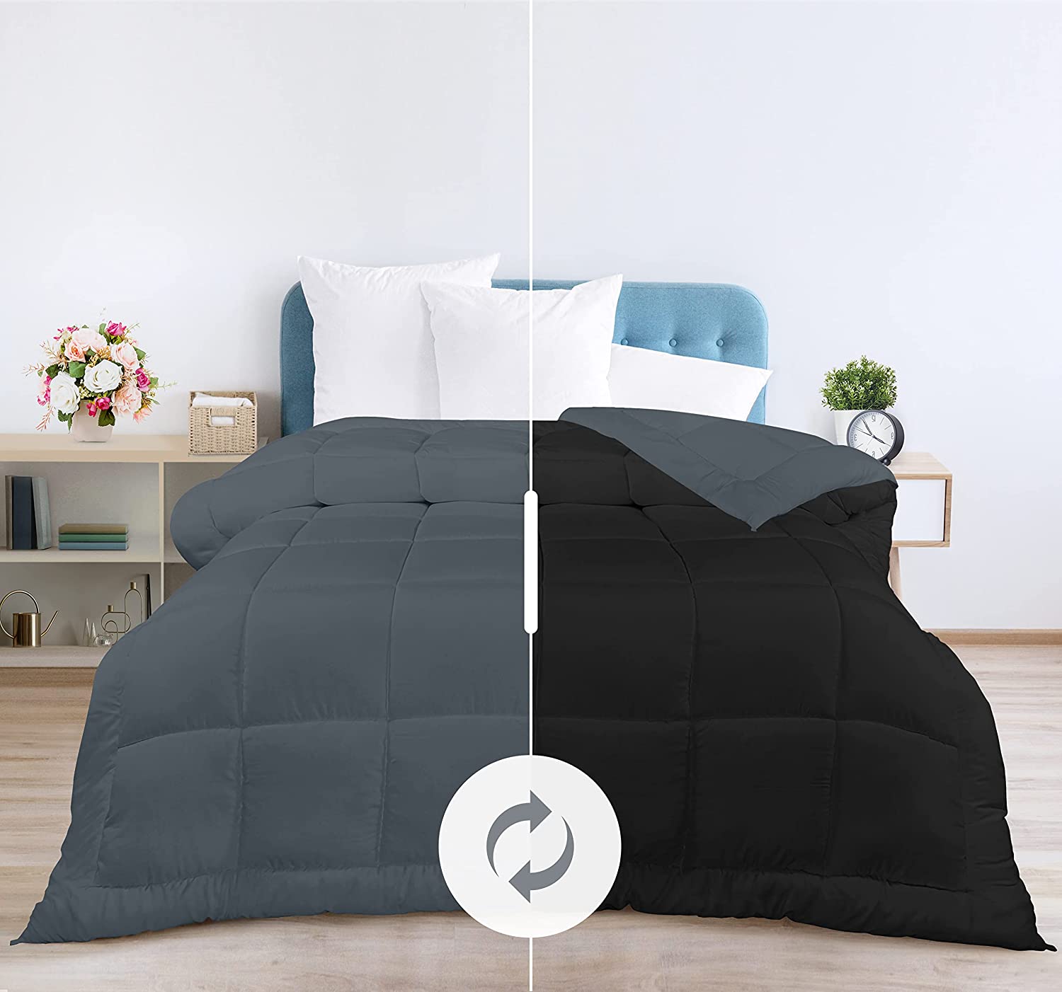 Utopia Bedding King/California King Size Comforter Set with 2 Pillow Shams  - Bedding Comforter Sets - Down Alternative White Comforter - Soft and