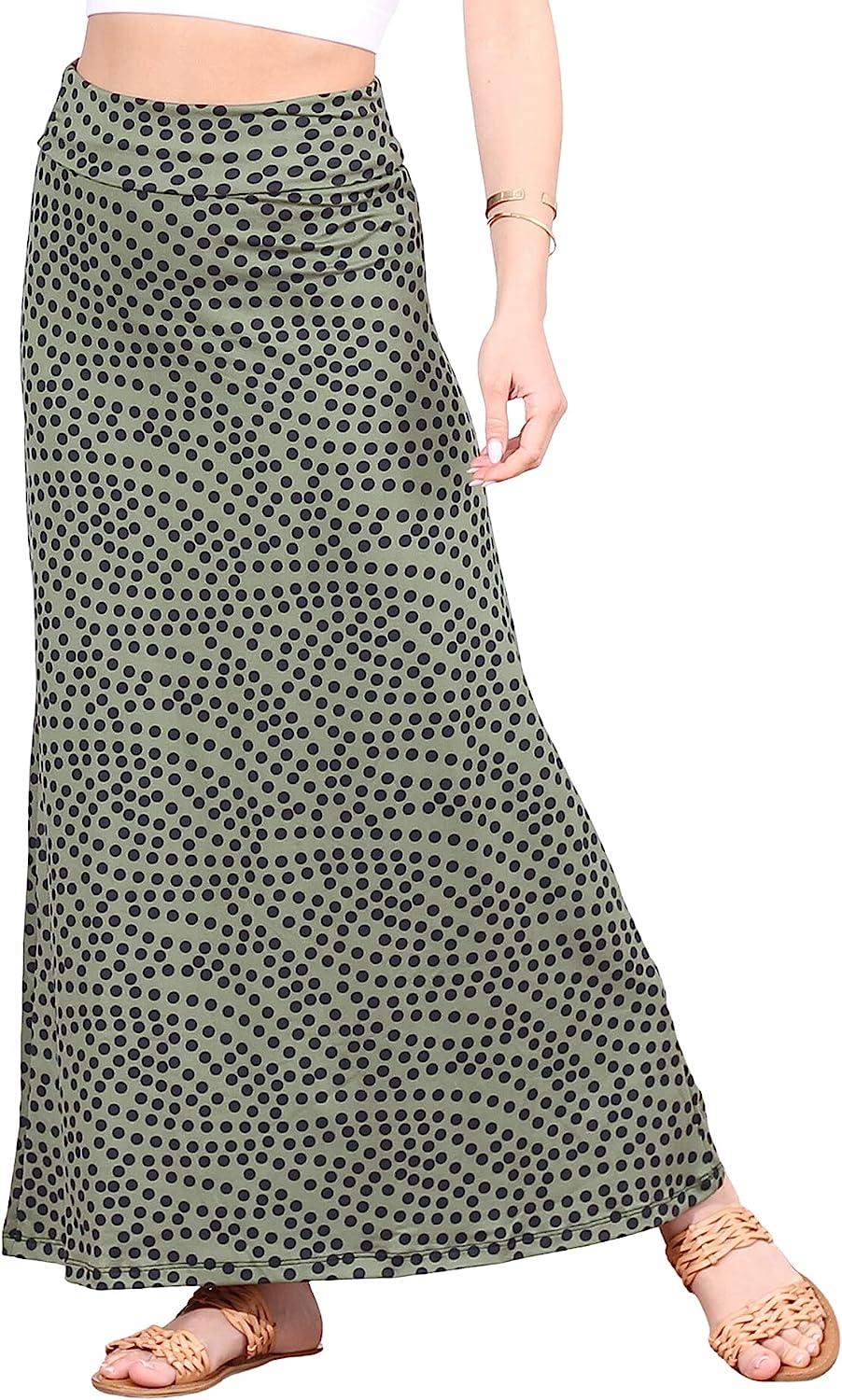 Popana Womens Long Maxi Skirt Casual Convertible Sundress Plus Size Made in  USA Black Small at  Women's Clothing store