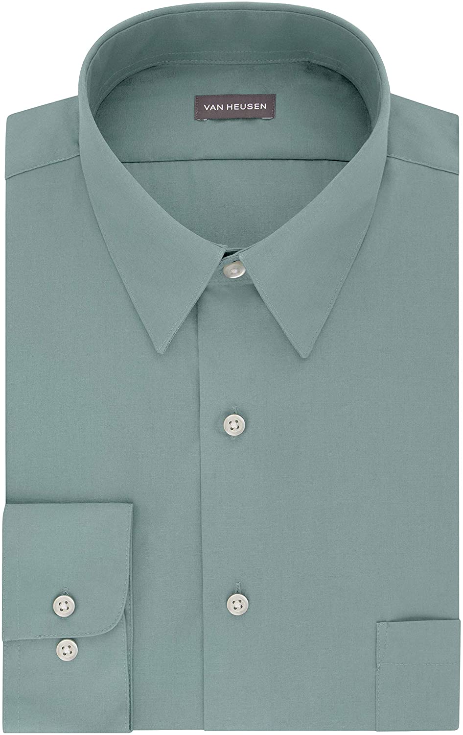 Van Heusen Men's Dress Shirt Fitted Poplin Solid