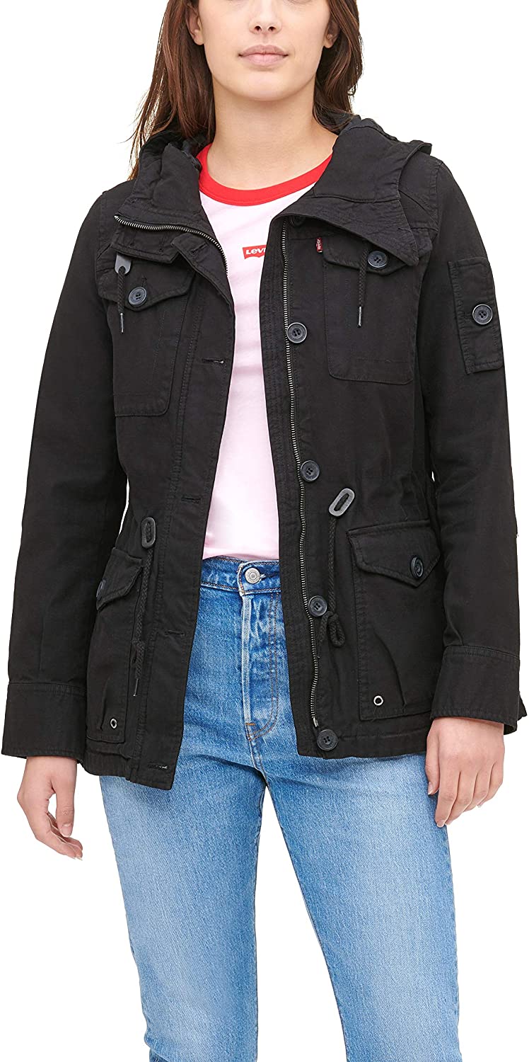 Levi's Women's Cotton Four Pocket Hooded Field Jacket (Standard & Plus  Sizes)