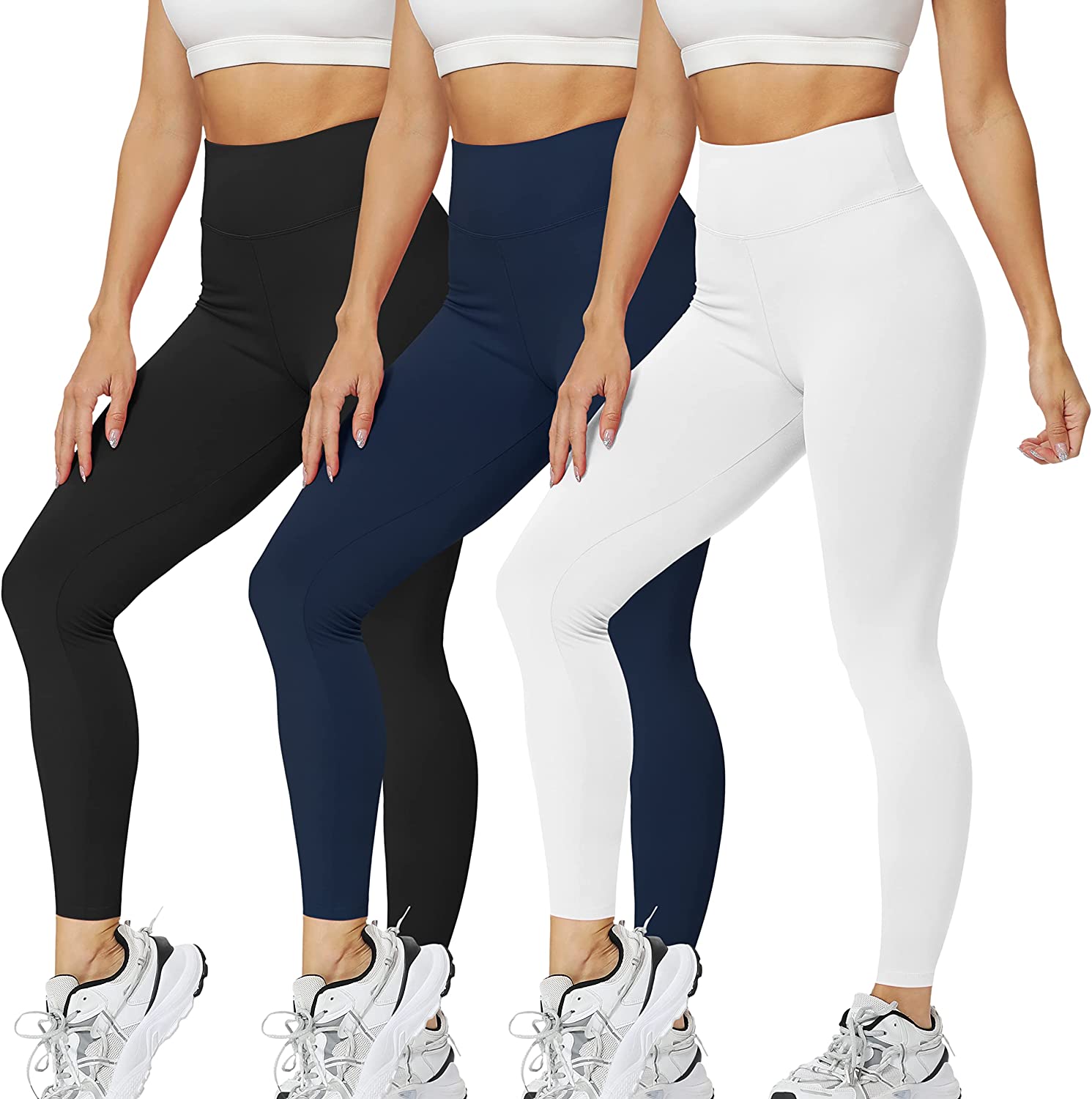  VALANDY Women's High Waist Tummy Control Yoga Pants Workout  Running Sports Tights Leggings Black One Size : VALANDY: Sports & Outdoors