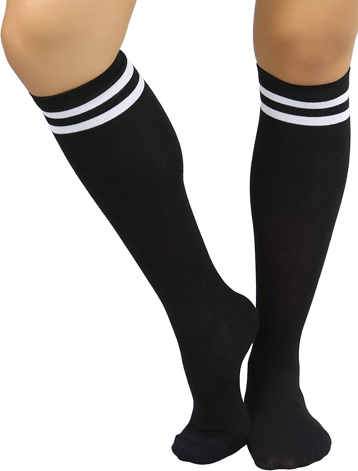 black womens knee high socks