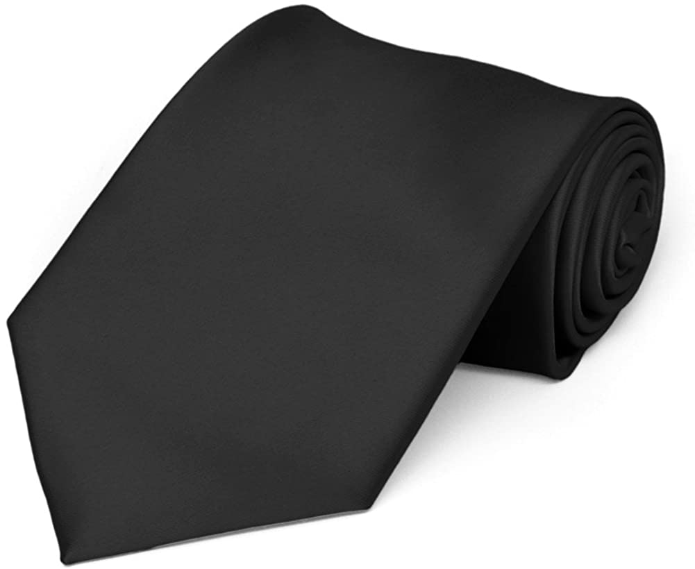 TieMart Premium Solid Color Necktie