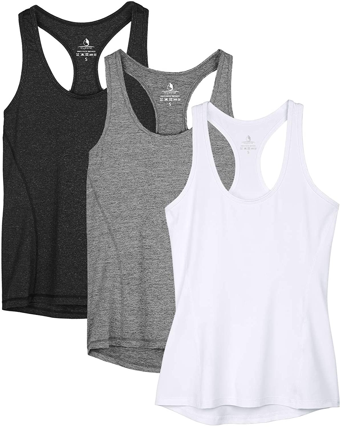 Buy icyzone Women's Racerback Workout Athletic Running Tank Tops