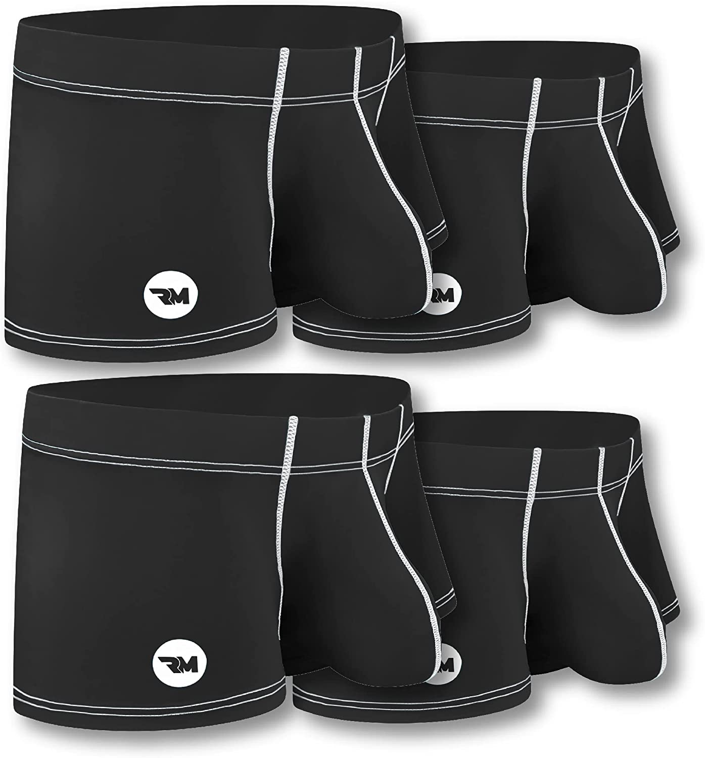 Gubotare Mens Briefs Men's Enhancing Underwear Briefs Ice Silk Big Ball  Pouch Briefs for Male Pack,Black M