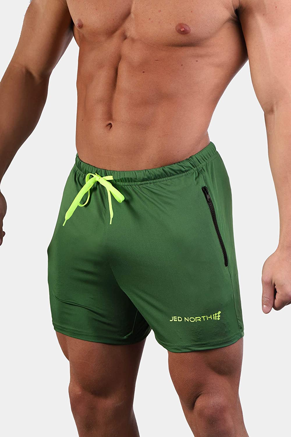 Jed North Men's Fitted Shorts Bodybuilding Workout Gym Running Tight ...