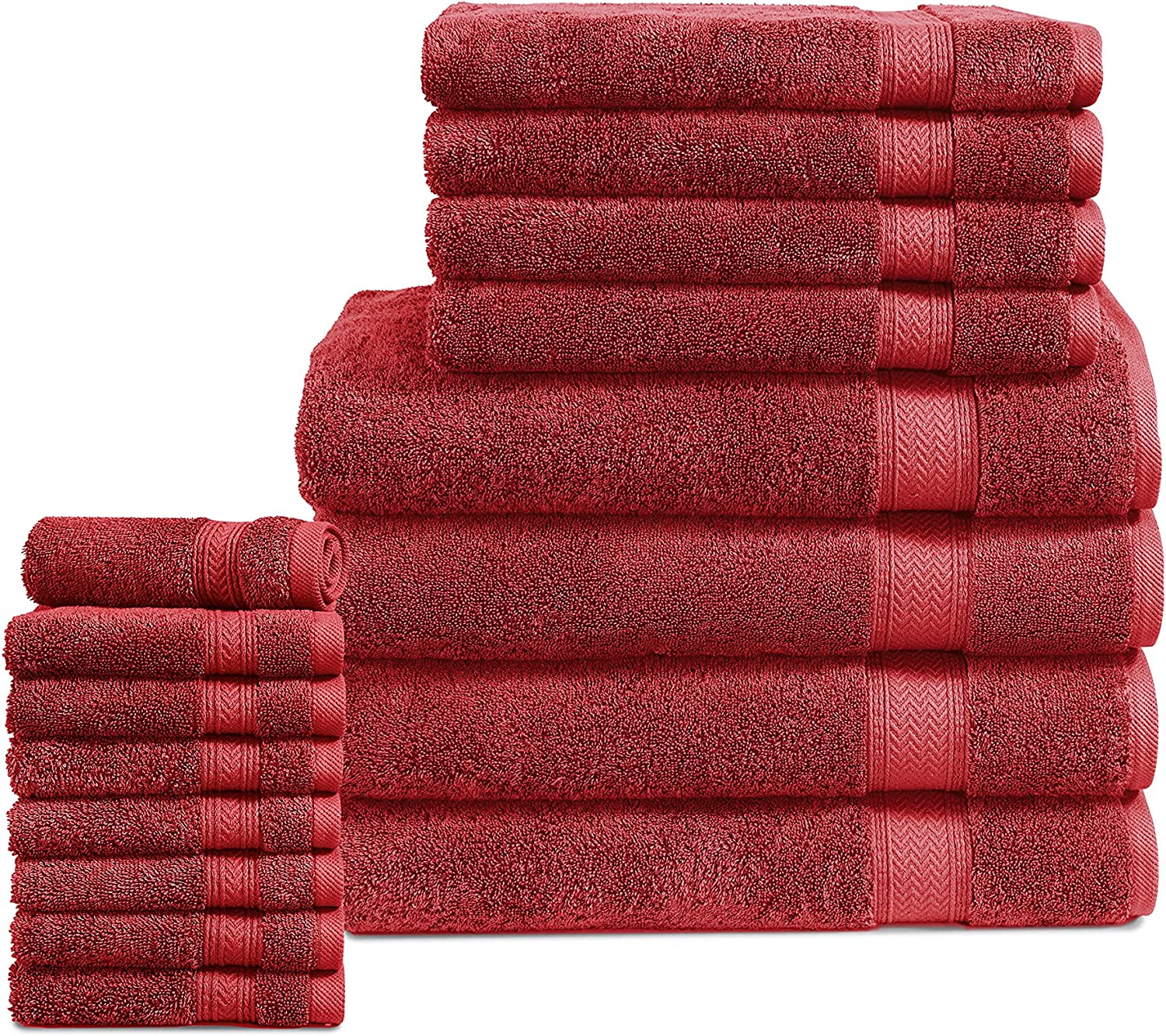 LANE LINEN 100% Cotton Bath Towels for Bathroom Set-6 PC Bathroom Towel  Set, 2 B