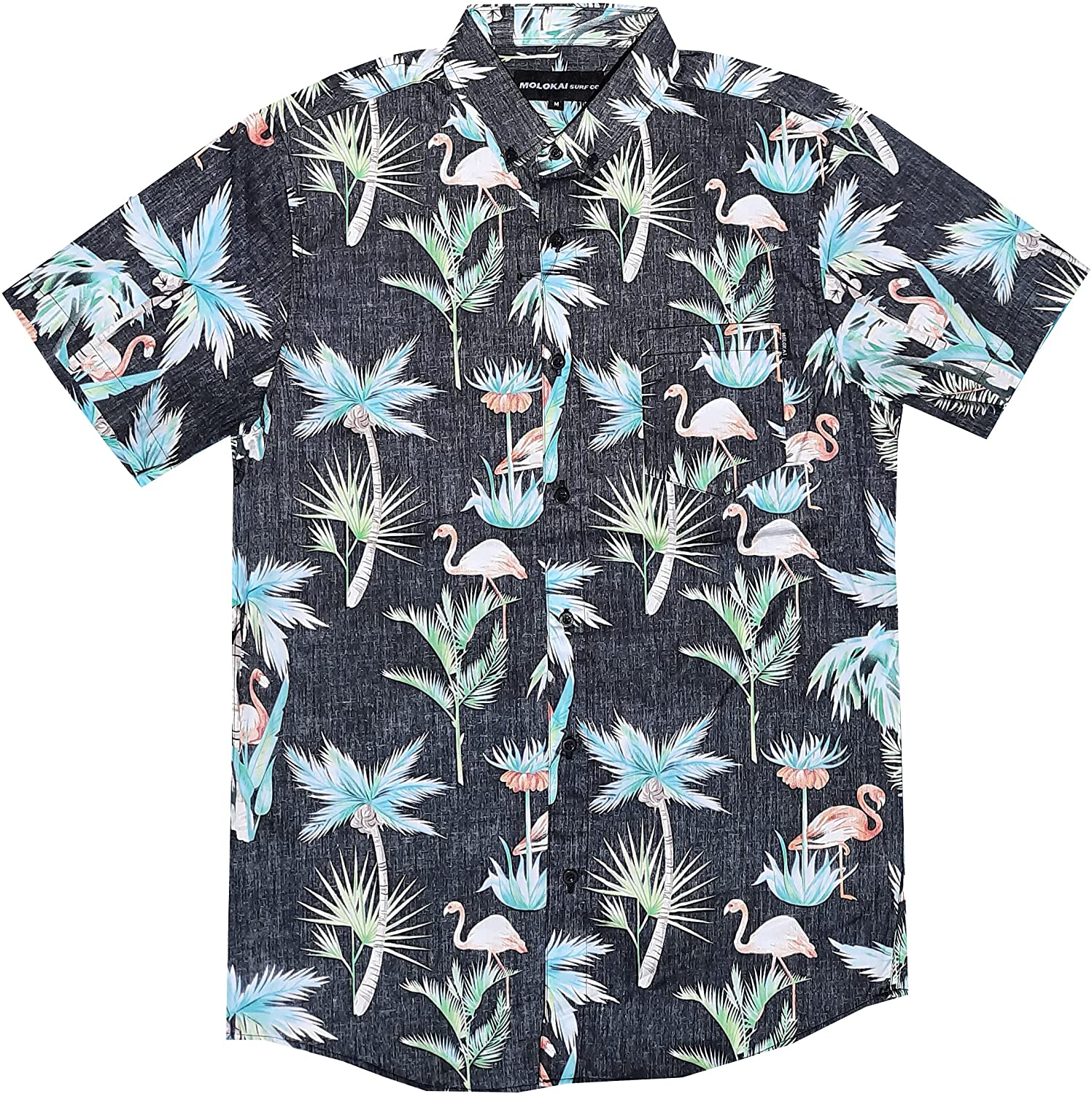 Molokai Surf Button Down Slim Fit Hawaiian Short Sleeve Shirts | eBay