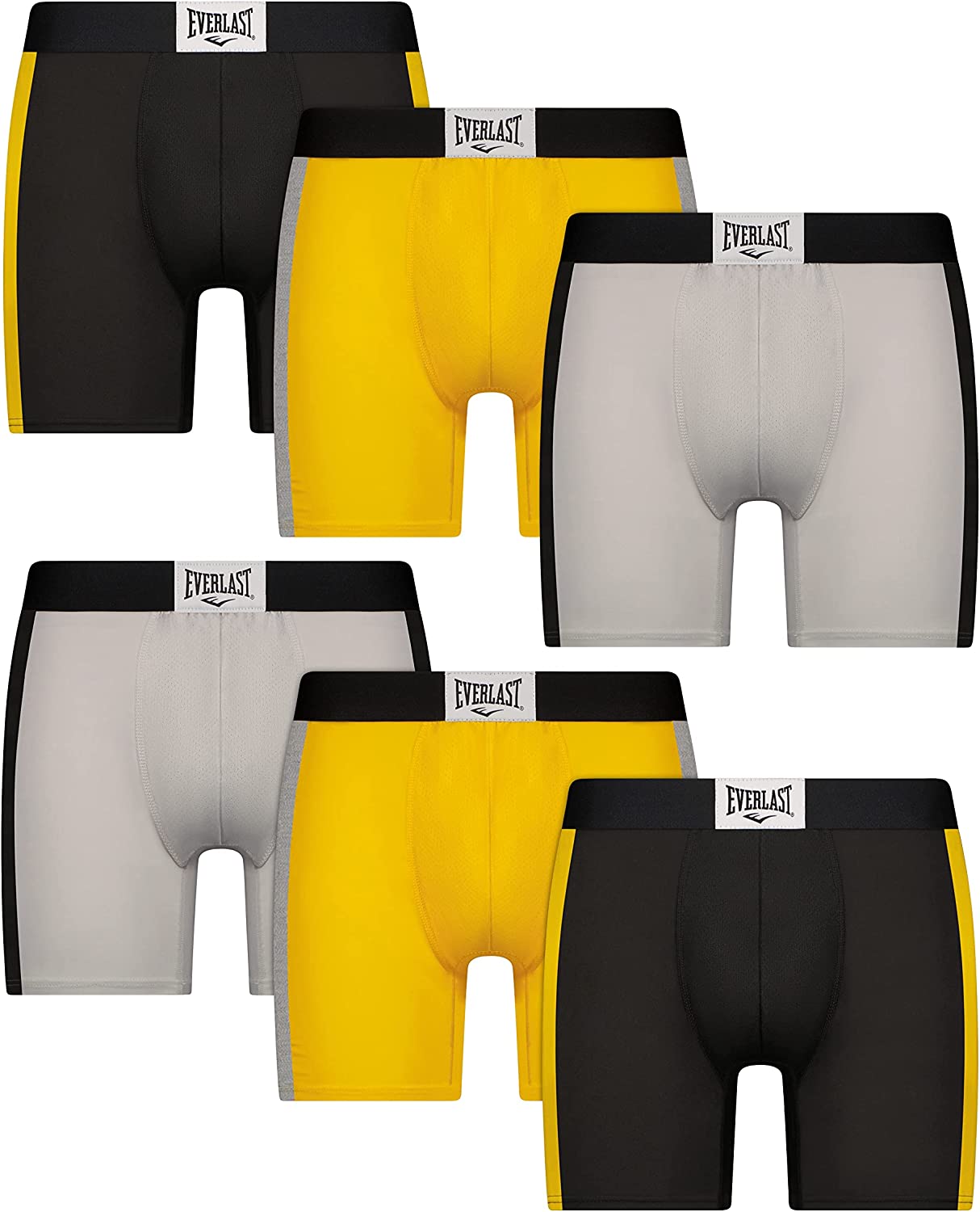 Everlast Mens Boxer Briefs, Perfect Boxer Brief for Men Pack of 6