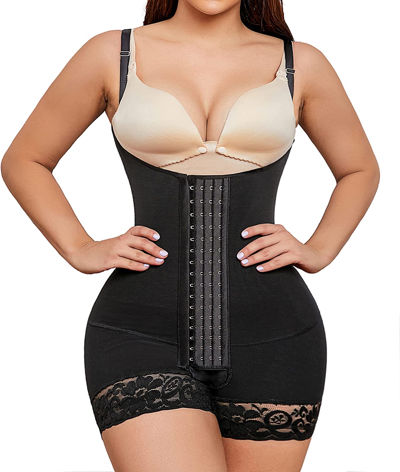 Fashion Fajas Magic Full Body Shaper Latex Women Waisttrainer Clip And Zip Slimming  Bodysuit With Lifter Tummy Trimmer Compression