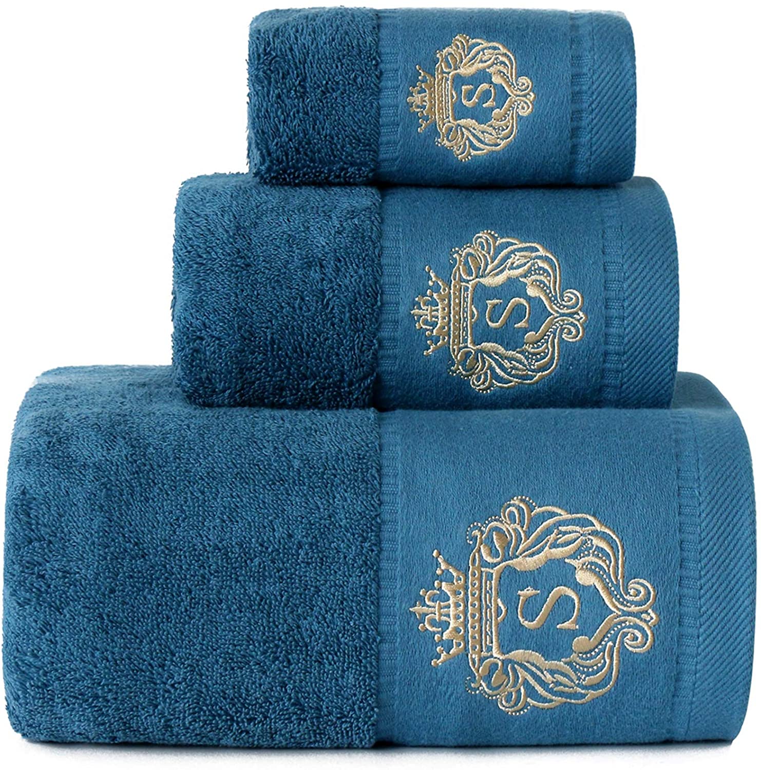 Luxurious Bath Towel Sets - 1 bath towel, 1 hand towel, 1 wash cloth –  EmbroidertheOccasion