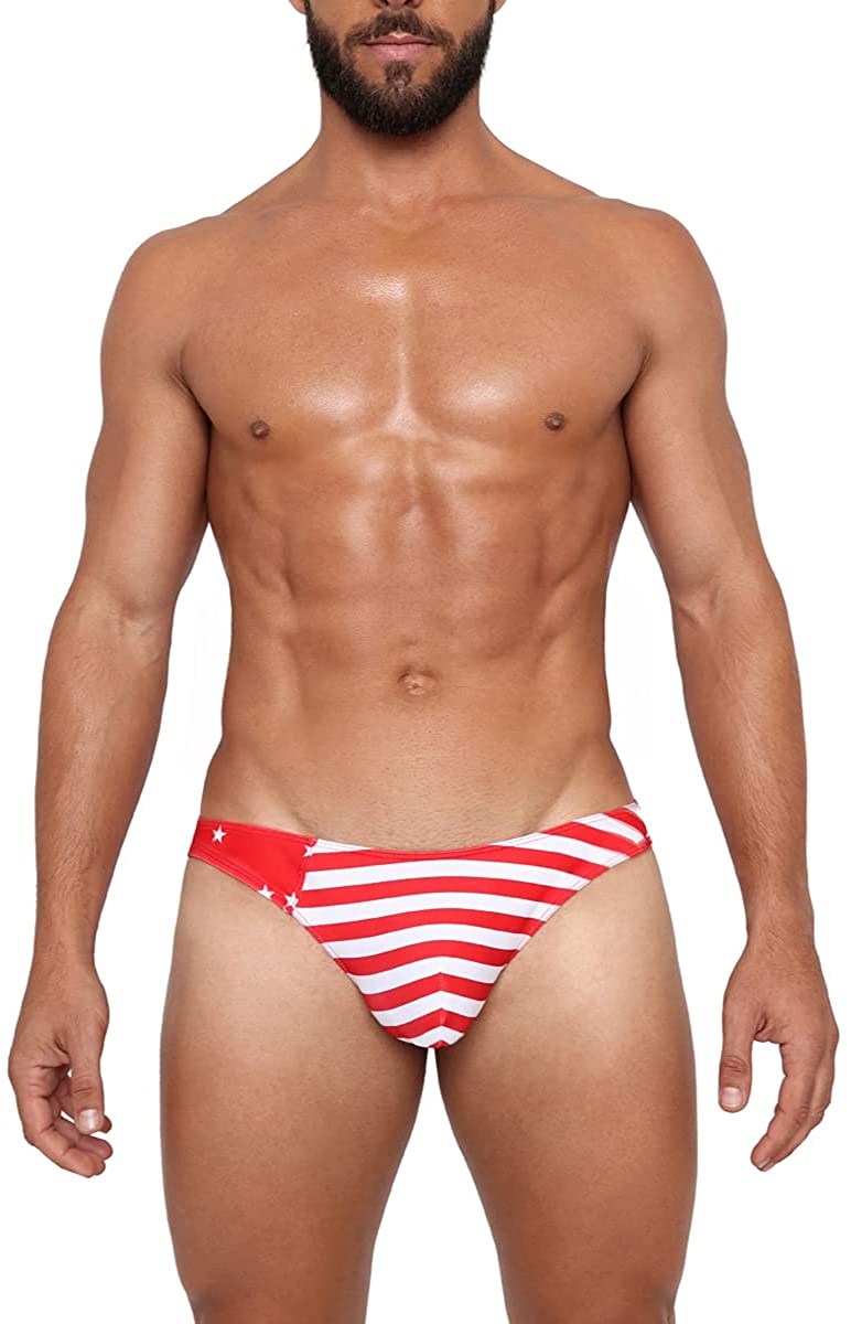 Gary Majdell Sport Men's USA American Flag Freedom Thong Swimsuit 