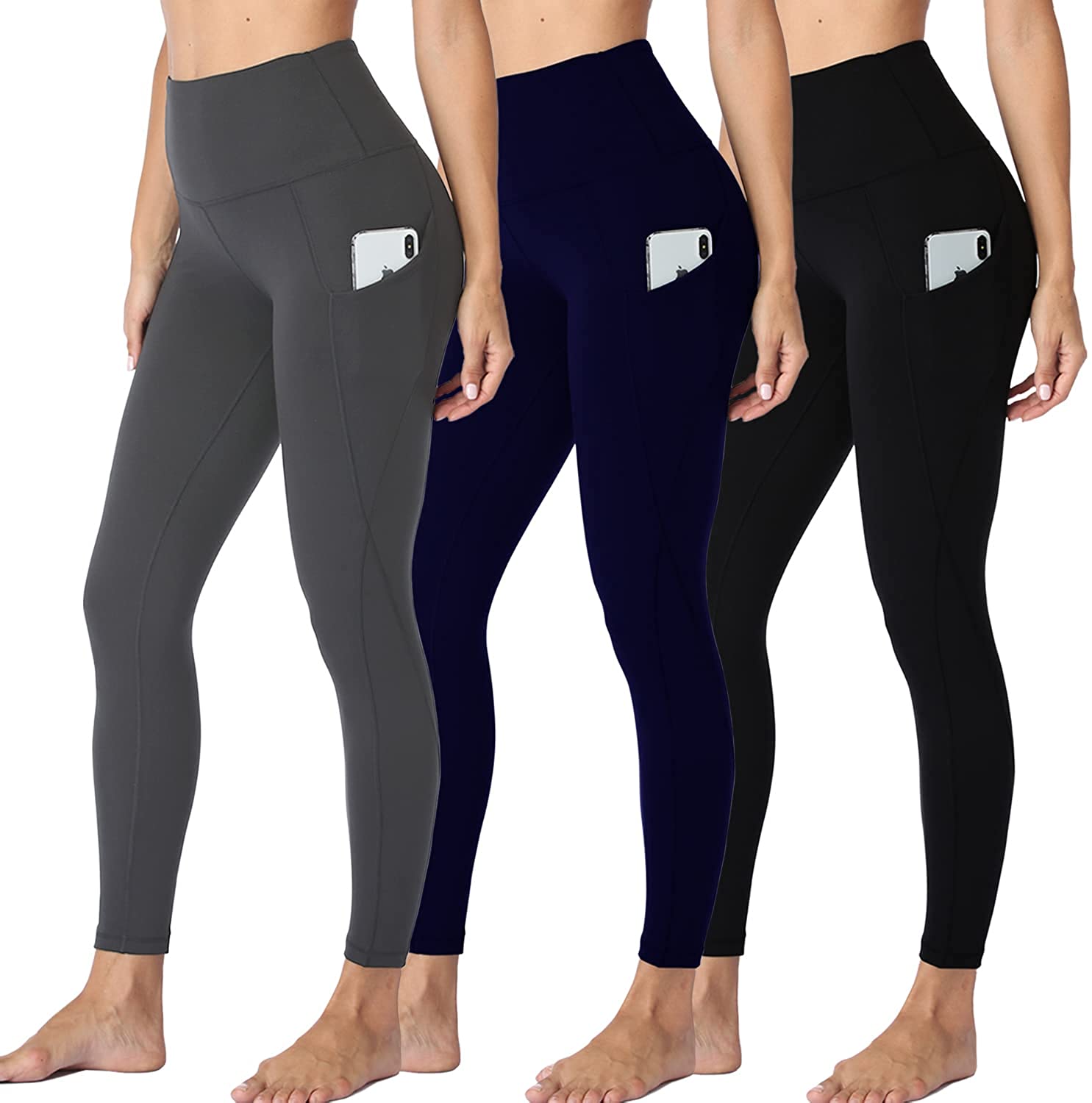 Workout Leggings with Pockets for Women High Waisted Tummy Control