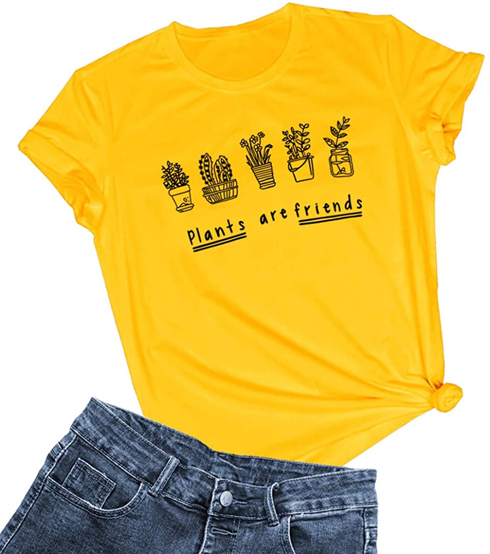BLACKMYTH Women's Graphic Funny T Shirt Cute Tops Teen Girl Tees