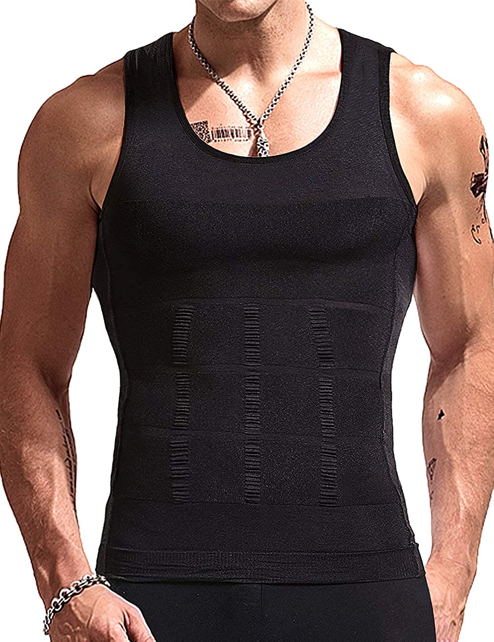 DoLoveY Men Slimming Body Shaper Vest Compression Shirt